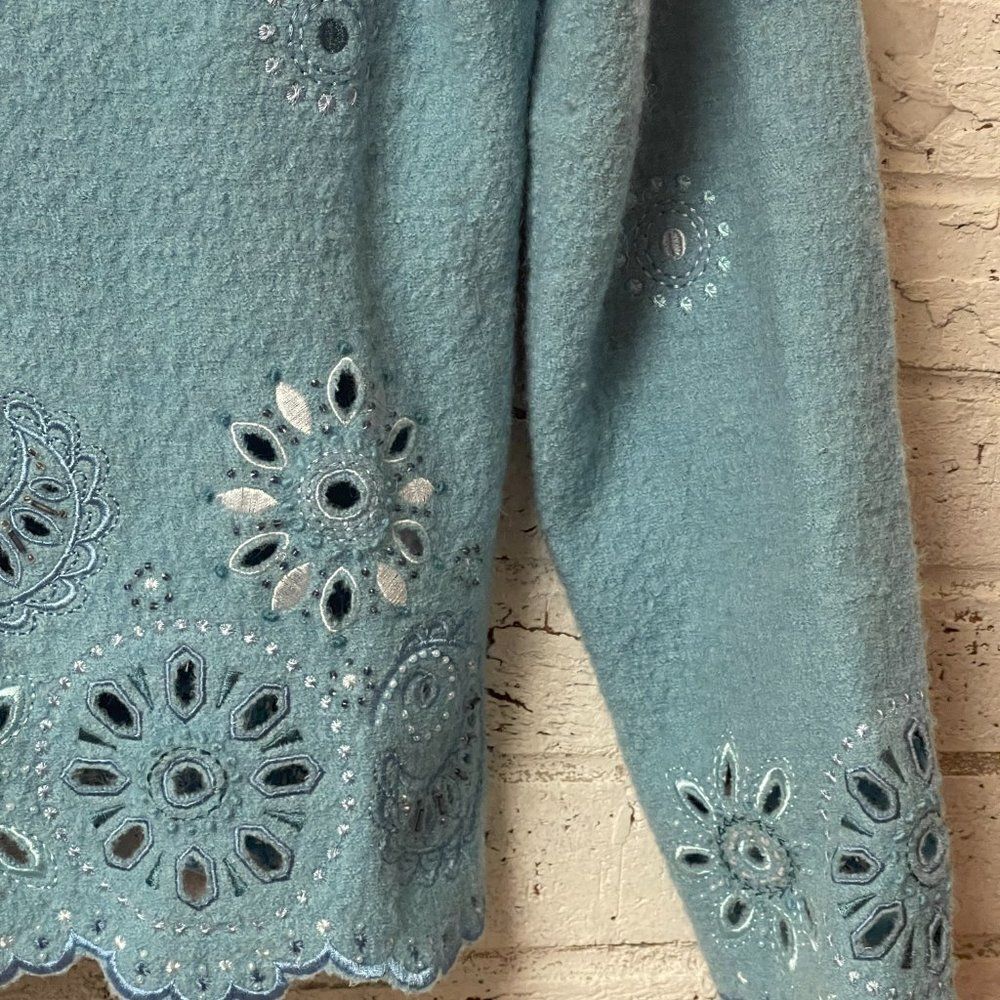 Cayson Vintage Blue Wool Jacket Medium - Picture 5 of 14
